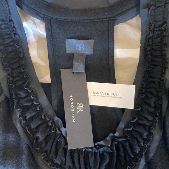 Banana Republic Monogram black wool racerback dress size 16 - Picture 10 of 13